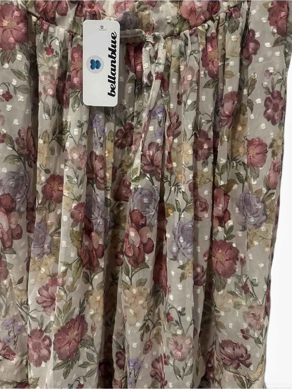 Floral Tiered Bloomers with Lace Hem - Pink & Cream Size Sm Bellanblue - Picture 5 of 6